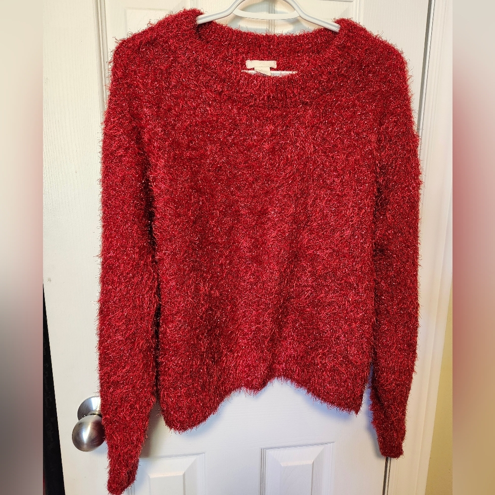 3/$50 H&M Red Fuzzy Sweater